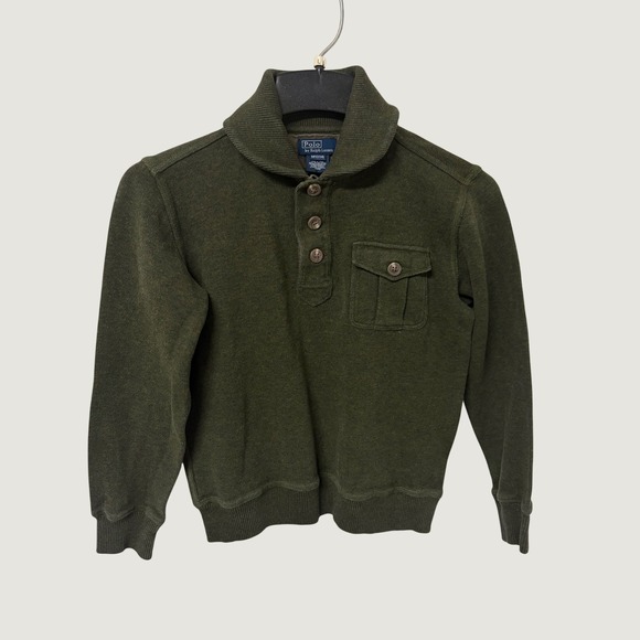 Polo Ralph Lauren Other - Polo Ralph Lauren Boys Utility Shawl Neck Sweater Heritage Hiking Rugged Prep M